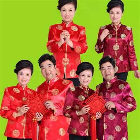 Men Samfu Women Top Couples Traditional Costume Dragon Samfu Plus Size Long Sleeves New Year