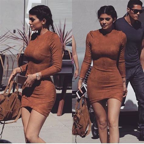 Kylie Jenners Outfit Is A Brown Dress Sold On For 25