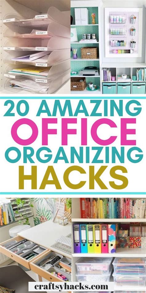 40 Creative Office Organization Ideas Small Office Organization Work