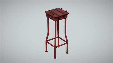 red metal table buy royalty free 3d model by outlier spa outlier spa [878ee25] sketchfab