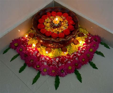 Creative Floral Rangoli Ideas For Diwali Ferns N Petals