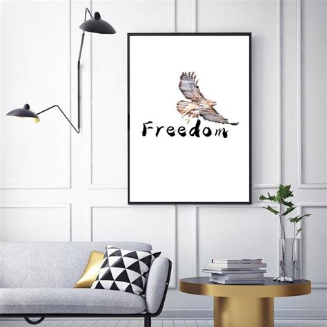 Freedom Print Freedom Poster Minimalist Wall Art Printable Etsy