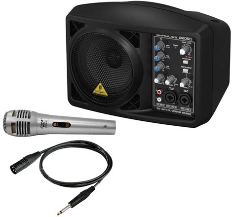 It is equipped with a telescoping deco gear portable pa system comes with a speaker and a wireless microphone with handles and a carry strap. Behringer B205D Pro Audio Portable 150 Watt PA / Monitor ...
