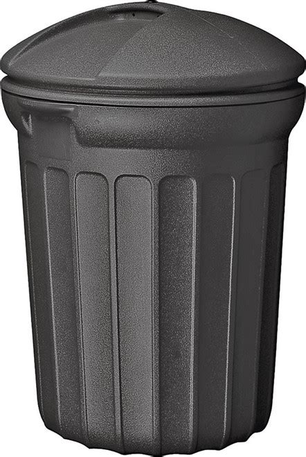 United Solutions Plastic Black Trash Can 32 Gal Countrymax