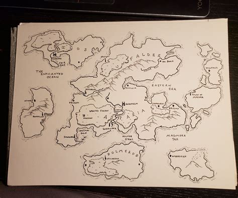 Fantasy Hand Drawn World Map This Man Has Spent Over 50 Years