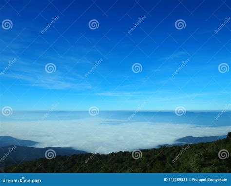 Cloud Sea Nice View In Blue Sky Thailand Stock Image Image Of View