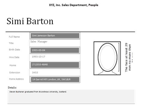 Professional Employee Profile Template Excel And Word Excel Tmp