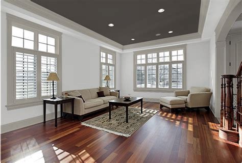Combine A Dark Ceiling With Grey Trim And White Walls For Look Thats