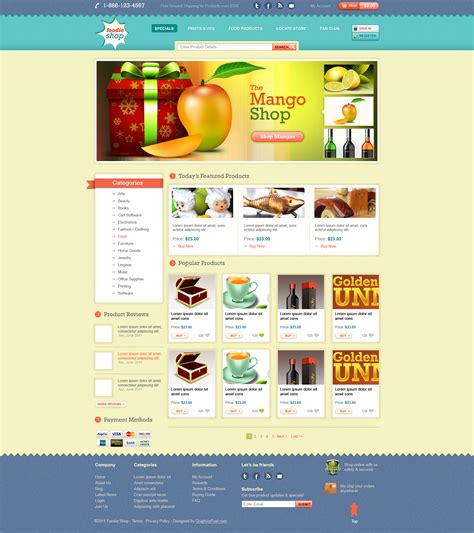 Ecommerce website template design (PSD)  GraphicsFuel
