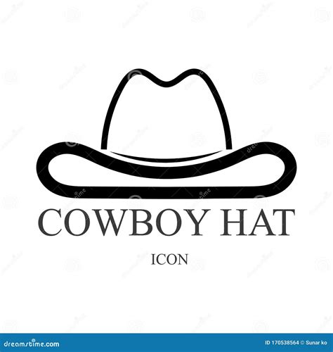 Cowboy Hat Logo Icon Vector Design Template Stock Vector Illustration