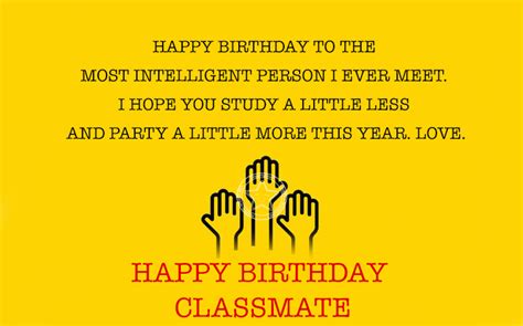100 Birthday Wishes For A Classmate Quotes And Messages
