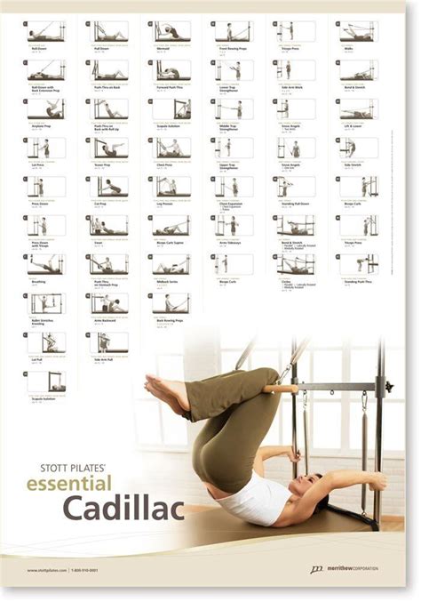 Stott Pilates Wall Chart Essential Cadillac Pilates Mat Pilates