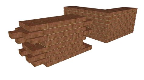 Wall English Garden Wall Bond X3 Bricks Thick 3d Warehouse