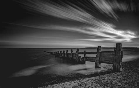 Free Images Landscape Sea Water Horizon Cloud Black And White