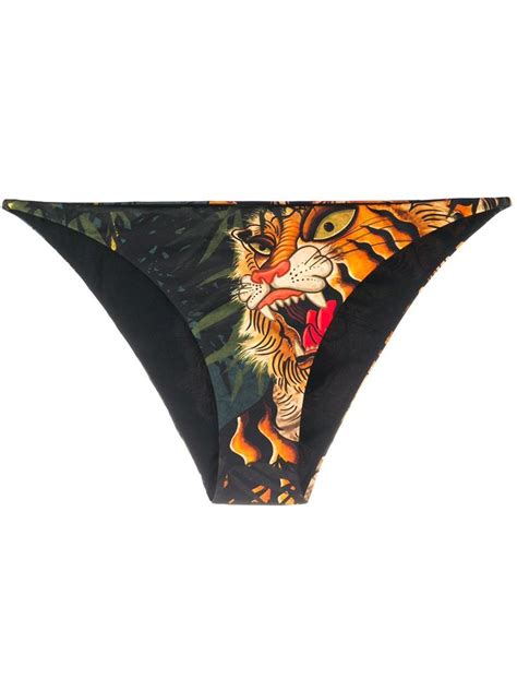Dsquared Tiger Print Bikini Bottoms Farfetch Bikinis Print Bikini