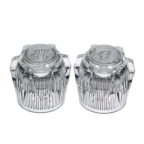 It shot off the wall and water constantly pours out where the handles go. Faucet Handles for Phoenix in Clear Acrylic - Plumbing Parts by Danco