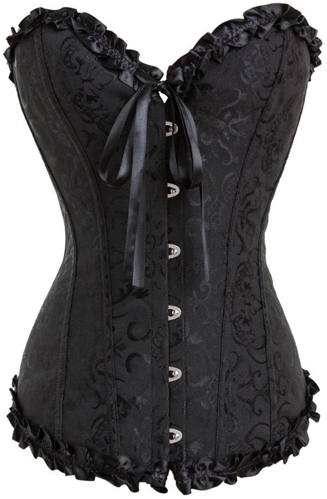 2021 Gothic Embroidered Brocade Corset Body Lift Shaper Bustier Bone Lace Up Steampunk Corset
