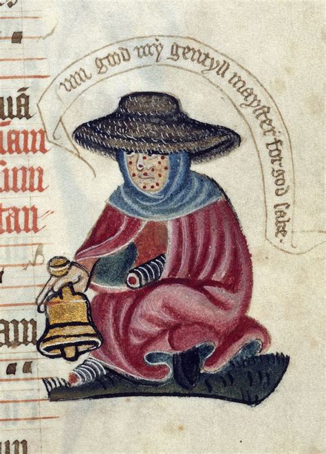 Pontifical Caption Leper With Bell Medieval Art Medieval
