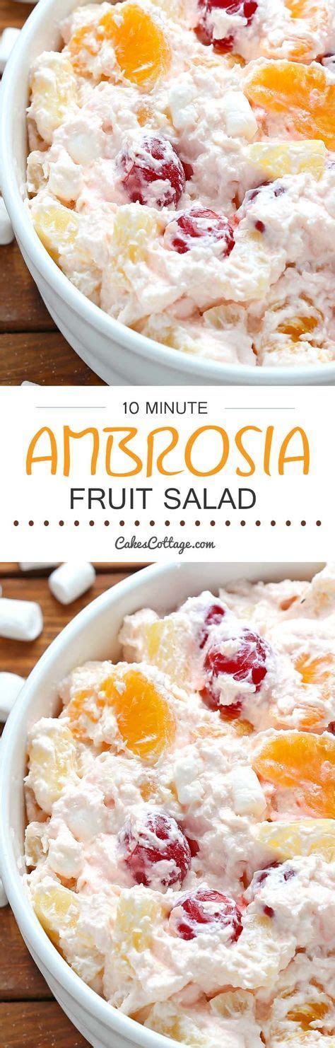 Combine all ingredients in a bowl and mix well. Ambrosia Salad | Recipe | Summer salads with fruit, Fruit ...