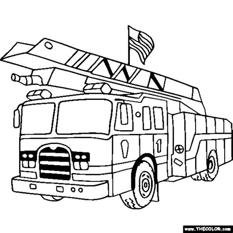 At the cost of their health, they save people and extinguish buildings. 16 fire truck coloring pages - Print Color Craft