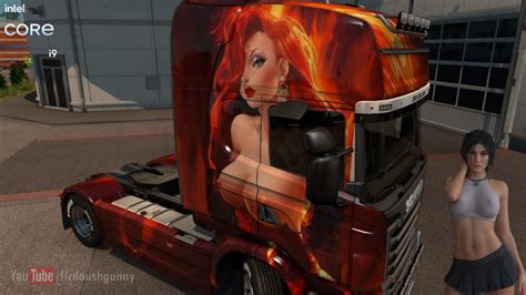 Euro Truck Simulator 2 Jessica Rabbit Sexy Skin For Scania R Topline