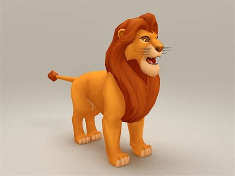 Simba The Lion King 3d Model 3ds Max Files Free Download Modeling