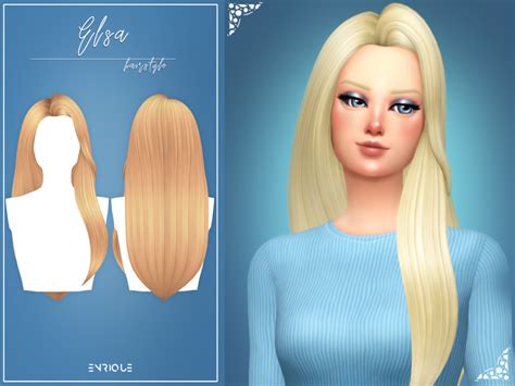 Sims 4 Cc Maxis Match — Enriques4 Enriques4 Elsa And Anna Hairstyle New