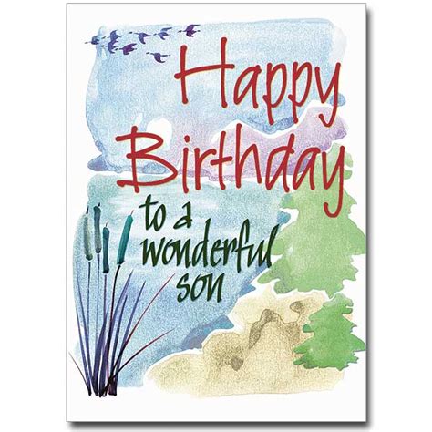 Maybe you would like to learn more about one of these? Happy Birthday to a Wonderful Son: Birthday Card