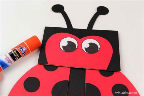 Ladybug Paper Bag Puppet With Printables Printables 4 Mom