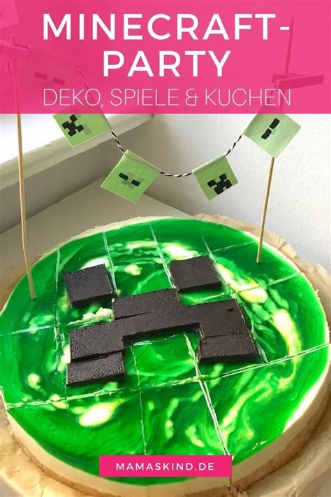 Minecraft Party Zum Kindergeburtstag Mit Deko Spielen And Kuchen