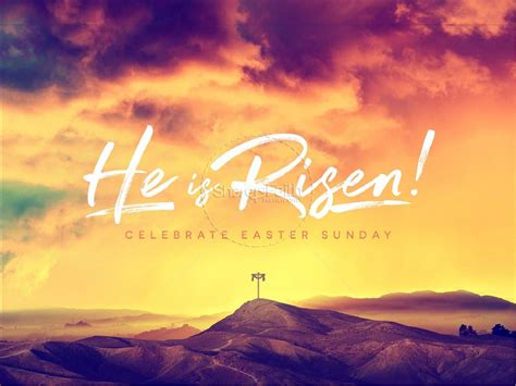 He Is Risen Easter Cross Sermon Powerpoint Easter Lily Easter Art