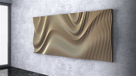 Parametric Wavy Wooden Wall Decor 25 Cnc Files For Cutting Etsy Denmark
