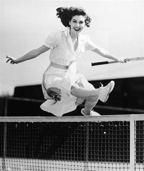 Ava Gardner Shows Off Her Athletic Prowess On The Tennis Court In The