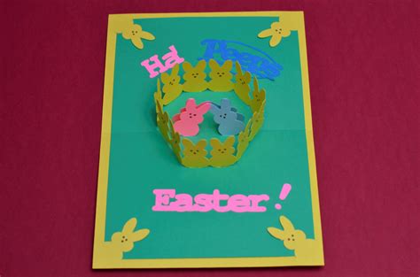 The designs feature flowers, easter eggs, and chicks. Easter Pop Up Card: Bunny Peeps Tutorial - Creative Pop Up ...