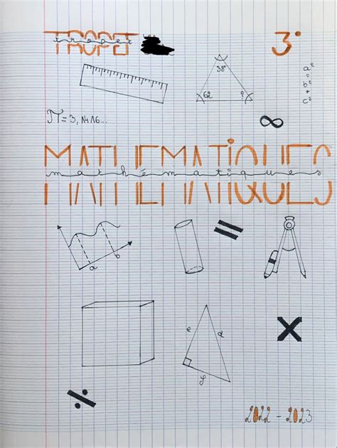 Page De Garde Mathematiques Eme Des Pages De Gardes A Colorier Pour