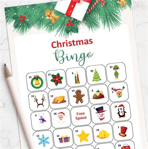 Printable Christmas Bingo Holiday Bingo Game For Christmas Etsy