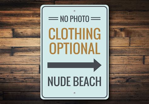 No Clothing Sign Nude Beaches Nude Beach Signs Metal Surf Sign Nude