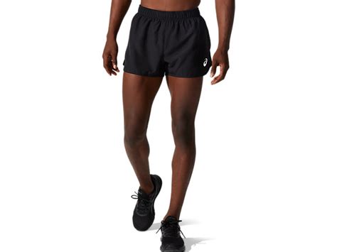 Mens Core Split Short Performance Black Shorts Asics