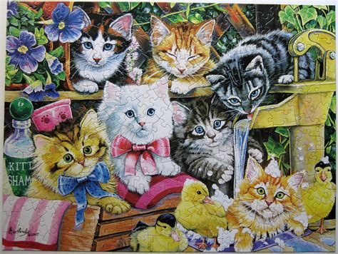 Art by jenny newland size: Bathtime Kittens (Jenny Newland) | Brand: MasterPieces ...
