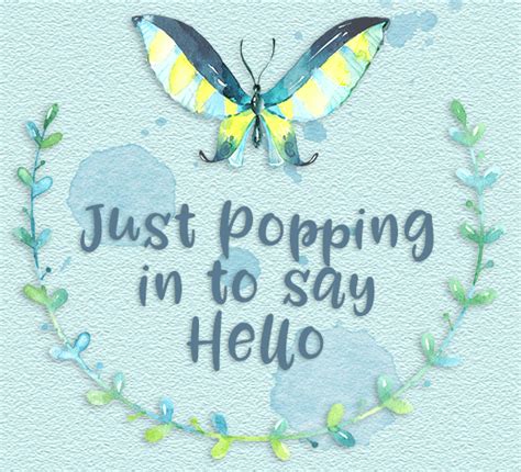 Saying Hello Butterfly And Flowers Free Hi Ecards Greeting Cards