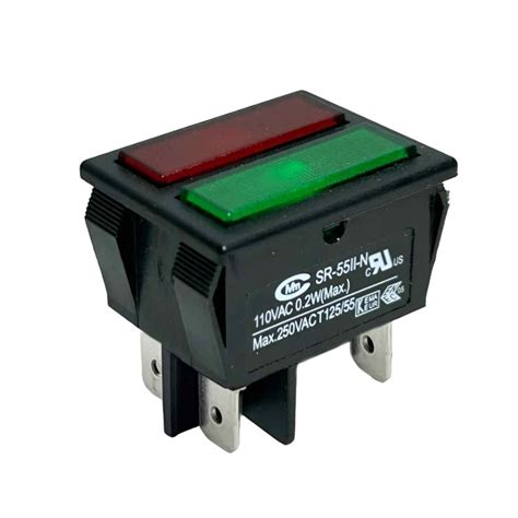 Rectangular Indicator Light Red And Green 110vac