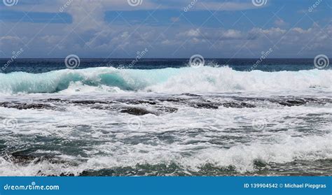 Stunning Indian Ocean Waves At The Beaches On The Paradise Island