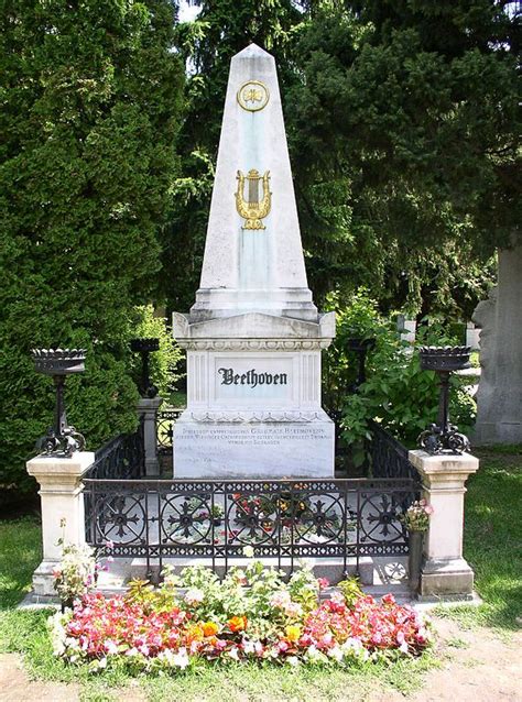 Grave Marker Beethoven Beethoven Was Originally Buried At Wahringer