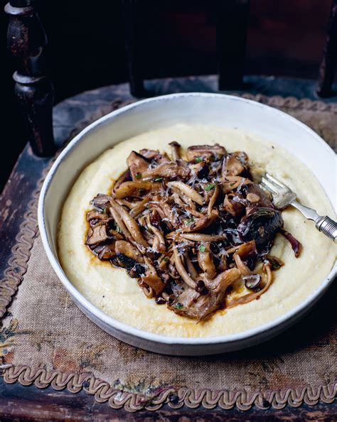 Fried polenta with mushrooms / italian recipe for fritta con funghi. Pin on Dinner Recipes