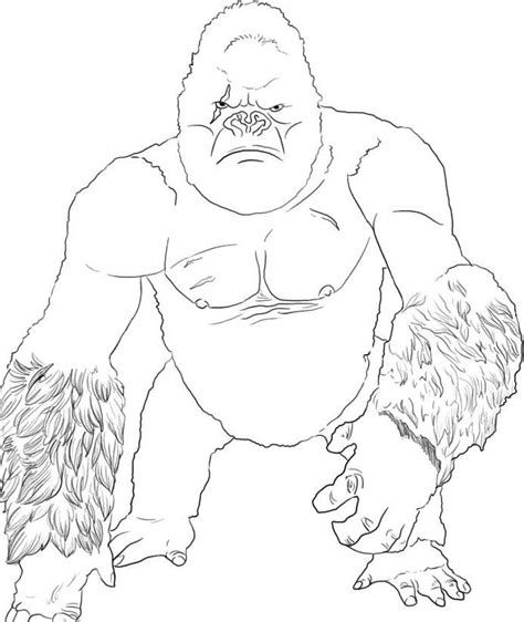 King Kong Coloring Page - Coloring Home