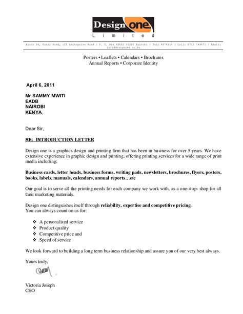 Company Introduction Letter For New Business Scrumps