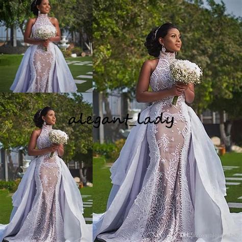 Discountplus Szie African Wedding Dresses With Detachable Train 2019