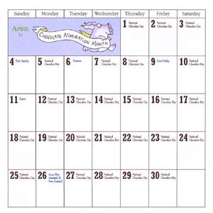 Chinese calendar april 2004 with lunar dates, holidays, auspicious dates for wedding/marriage, moving house, child birth/cesarean, grand opening. The Sandra Boynton Calendar Collection / Calendar 1980