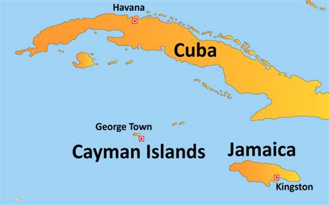 Cayman Islands Map Showing Attractions And Accommodation
