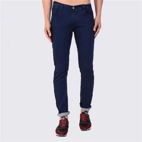 Plain Dark Blue Mens Comfort Fit Stretchable Denim Jeans Waist Size 28 At Rs 460piece In New
